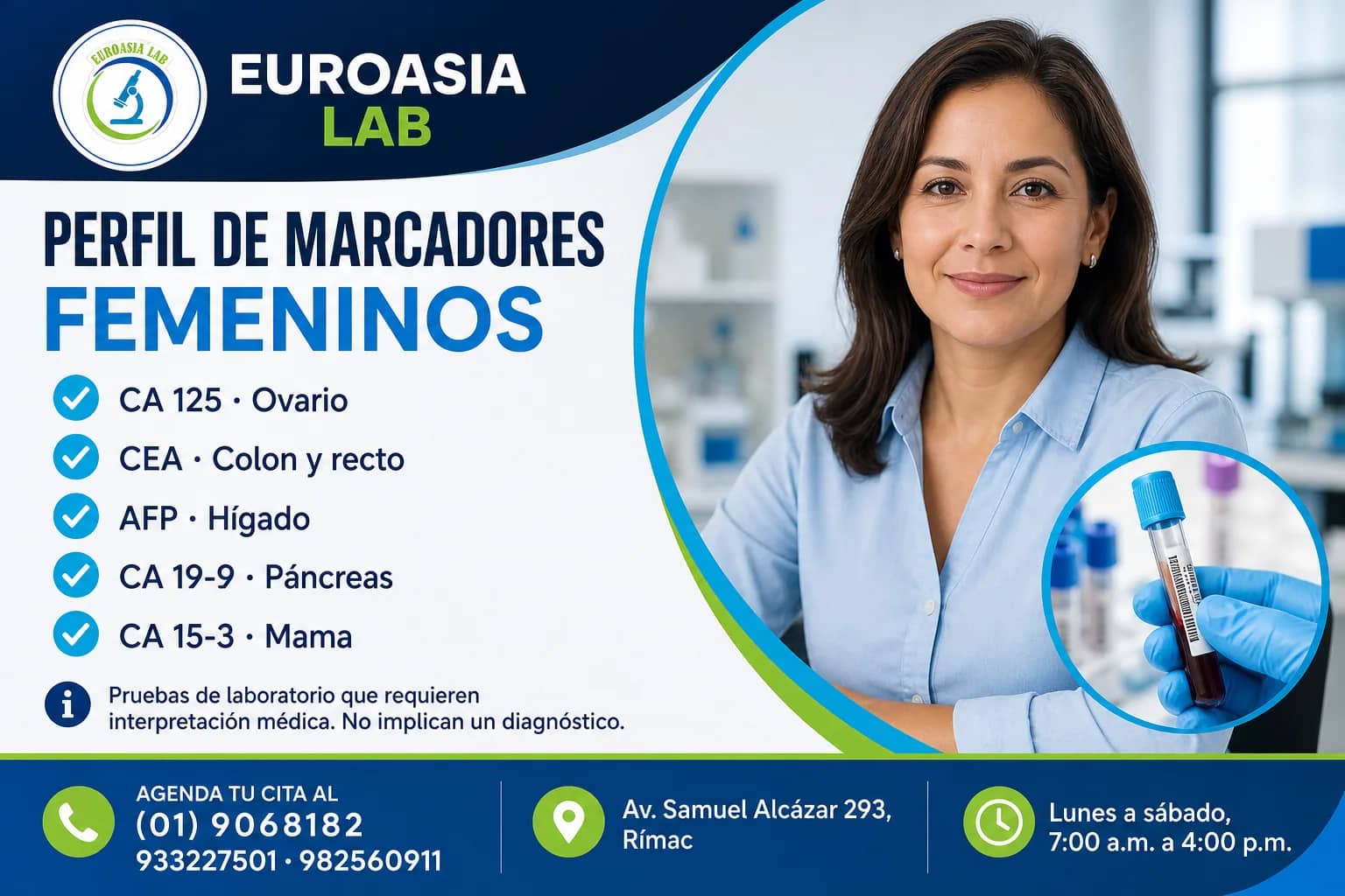 Anuncio de Euroasia Lab: Perfil de marcadores femeninos